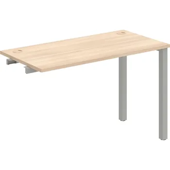 Psací stůl UE 1200 R – Stůl pracovní délky 120 cm, hl. 60 cm, k řetězení - Akát , Šedý kov