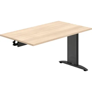 Jednací stůl FJ 1400 R – Stůl jednací řetězící rovný 140 cm - Akát , Černý kov