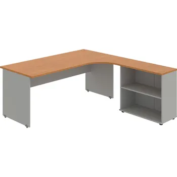 Psací stůl GE 1800 H L – Sestava levá 180 cm - Olše , Šedá
