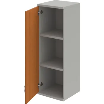 Policová skříň S 3 40 01 L H – Skříň policová dvéřová 115,2 × 40 cm - Třešeň , Šedá , USN – Hobis