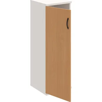 Policová skříň S 3 40 01 L – Skříň policová dvéřová 115,2 × 40 cm - Buk , Bílá , UCO – černá