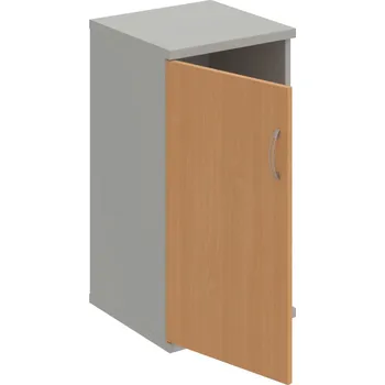 Policová skříň S 2 40 01 L – Skříň policová dvéřová 76,8 × 40 cm - Buk , Šedá , USN – Hobis