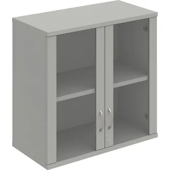 Policová skříň SZ 2 80 02 H – Skříň policová dvéřová 76,8 × 80 cm - Šedá , Šedá , USN – Hobis