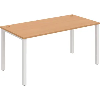 Psací stůl US 1600 – Stůl pracovní rovný 160 cm - Buk , Bílý kov