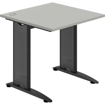 Psací stůl FS 800 – Stůl pracovní rovný 80 cm - Šedá , Černý kov