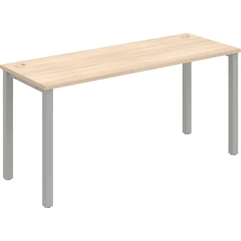 Psací stůl UE 1600 – Stůl pracovní délky 160 cm, hl. 60 cm - Akát , Šedý kov