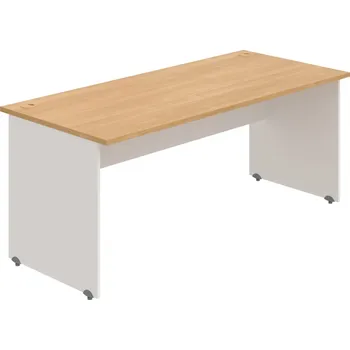Psací stůl GS 1800 – Stůl pracovní rovný 180 cm - Dub , Bílá