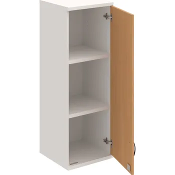 Policová skříň SZ 3 40 01 P H – Skříň policová dvéřová 115,2 × 40 cm - Buk , Bílá , UCO – černá