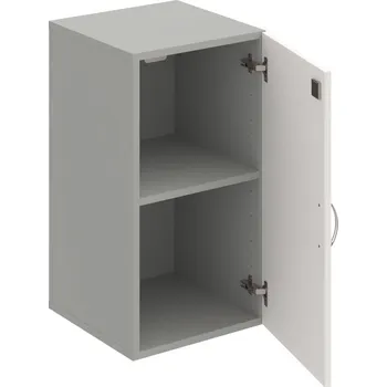 Policová skříň DZ 2 40 01 – Skříň policová dvéřová 74 × 40 cm - Bílá , Šedá , USN – Hobis