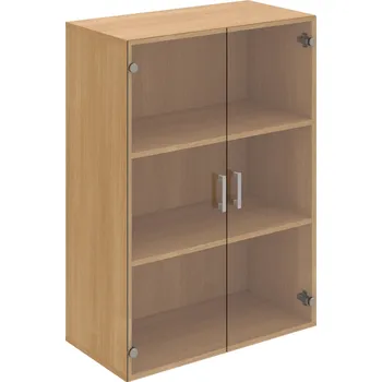 Policová skříň D 3 80 04 – Skříň policová dvéřová 111 × 80 cm - Čiré , Dub , USH – hranatá