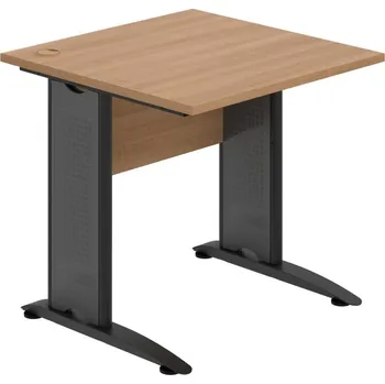 Psací stůl CS 800 – Stůl pracovní rovný 80 cm - Višeň , Višeň , Černý kov