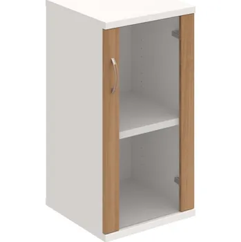 Policová skříň S 2 40 02 P – Skříň policová dvéřová 76,8 × 40 cm - Višeň , Bílá , USN – Hobis