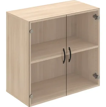 Policová skříň D 2 80 02 – Skříň policová dvéřová 74 × 80 cm - Čiré , Akát , UCO – černá