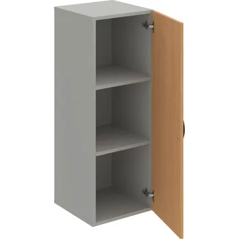 Policová skříň D 3 40 01 – Skříň policová dvéřová 111 × 40 cm - Buk , Šedá , UCO – černá