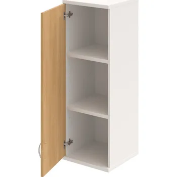Policová skříň S 3 40 01 L H – Skříň policová dvéřová 115,2 × 40 cm - Dub , Bílá , USN – Hobis