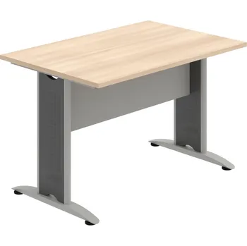 Jednací stůl CJ 1200 – Stůl jednací rovný 120 cm - Akát , Šedá , Šedý kov