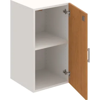 Policová skříň DZ 2 40 01 – Skříň policová dvéřová 74 × 40 cm - Olše , Bílá , USH – hranatá