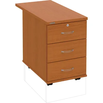 Zásuvkový kontejner K 33 Z P 80 – Kontejner, 3 zásuvky, uzamykatelný, léta podél, hl. 80 cm - Třešeň , Třešeň , USN – Hobis