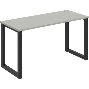 Psací stůl UE O 1400 – Stůl pracovní délky 140 cm, hl. 60 cm - Šedá , Černý kov