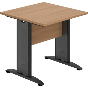 Jednací stůl CJ 800 – Stůl jednací rovný 80 cm - Višeň , Višeň , Černý kov