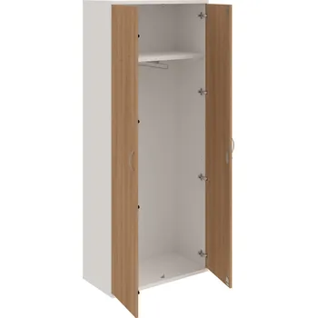 Policová skříň SZR 5 80 01 – Skříň šatní dvéřová 192 × 80 cm - Višeň , Bílá , USN – Hobis