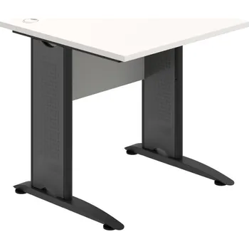 Psací stůl CS 800 – Stůl pracovní rovný 80 cm - Bílá , Šedá , Černý kov