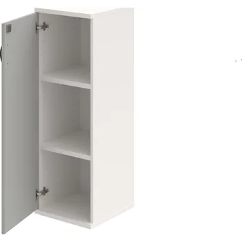 Policová skříň SZ 3 40 01 L – Skříň policová dvéřová 115,2 × 40 cm - Šedá , Bílá , UCO – černá