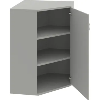 Policová skříň SRV 3 01 P – Skříň vnitřní roh pravá 115,2 cm - Šedá , Šedá , USN – Hobis