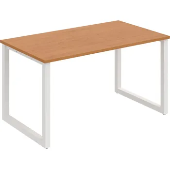 Psací stůl UJ O 1400 – Stůl jednací rovný délky 140 cm - Olše , Bílý kov