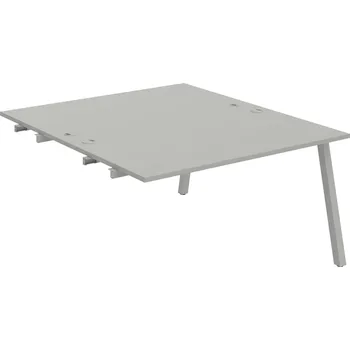 Psací stůl USD A 1400 R – Stůl pracovní 140 × 160 cm, k řetězení - Šedá , Šedý kov