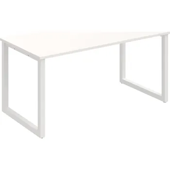 Psací stůl UJ O 1600 – Stůl jednací rovný délky 160 cm - Bílá , Bílý kov