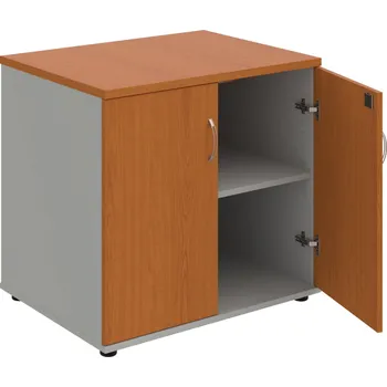 SPZ 80 60 P – Skříňka ke stolu, zavřená, š. 80 cm, léta podél - Třešeň , Šedá , USN – Hobis