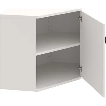 Policová skříň SRV 2 01 P – Skříň vnitřní roh pravá 76,8 cm - Bílá , Bílá , UCO – černá