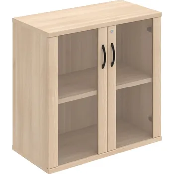 Policová skříň SZ 2 80 02 – Skříň policová dvéřová 76,8 × 80 cm - Akát , Akát , UCO – černá