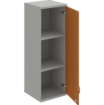 Policová skříň SZ 3 40 01 P H – Skříň policová dvéřová 115,2 × 40 cm - Třešeň , Šedá , UCO – černá