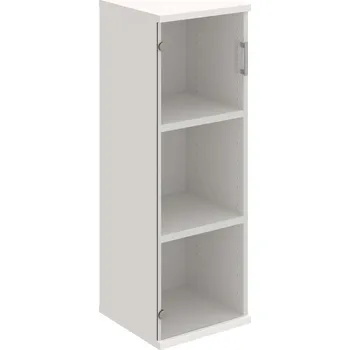 Policová skříň S 3 40 03 L – Skříň policová dvéřová 115,2 × 40 cm - Čiré , Bílá , USH – hranatá