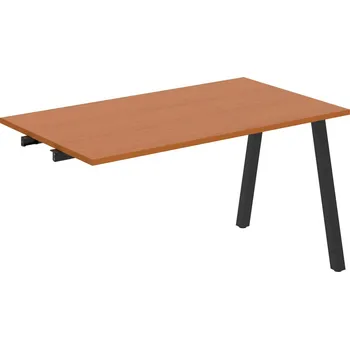 Psací stůl UJ A 1400 R – Stůl jednací rovný délky 140 cm, k řetězení - Třešeň , Černý kov