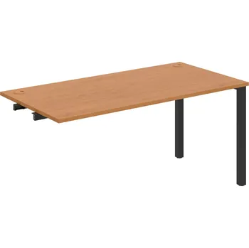 Psací stůl US 1600 R – Stůl pracovní délky 160 cm, k řetězení - Olše , Černý kov