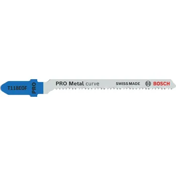 Pilový plátek BOSCH Pilový plátek pro přímočaré pily PRO Metal curve T118EOF, 83&nbsp;mm, 2&nbsp;ks 2608655099 free_store_pickup