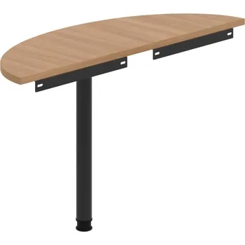 Jednací stůl GP 120 – Stůl zakončovací oblouk 120 cm - Višeň , Černý kov