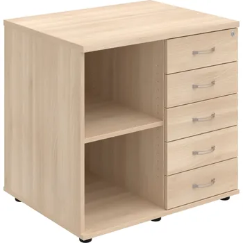 SPKZ 3 80 60 P N – Skříňka ke stolu, pravá, s centrálním zamykáním - Akát , Akát , USN – Hobis