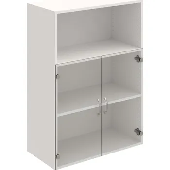 Policová skříň D 3 80 05 – Skříň policová dvéřová 111 × 80 cm - Čiré , Bílá , USN – Hobis