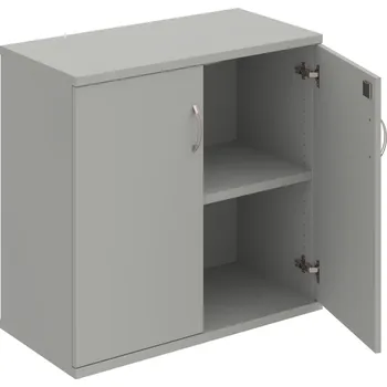 Policová skříň SZ 2 80 01 – Skříň policová dvéřová 76,8 × 80 cm - Šedá , Šedá , USN – Hobis