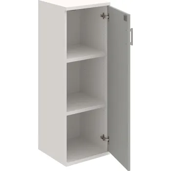 Policová skříň SZ 3 40 01 P – Skříň policová dvéřová 115,2 × 40 cm - Šedá , Bílá , USH – hranatá