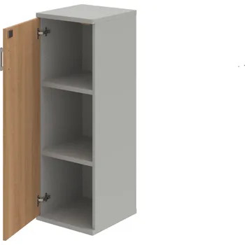 Policová skříň SZ 3 40 01 L – Skříň policová dvéřová 115,2 × 40 cm - Višeň , Šedá , USH – hranatá