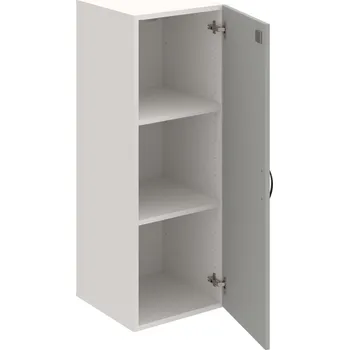 Policová skříň DZ 3 40 01 – Skříň policová dvéřová 111 × 40 cm - Šedá , Bílá , UCO – černá