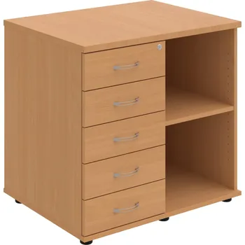 SPKZ 3 80 60 L P – Skříňka ke stolu, levá, s centrálním zamykáním - Buk , Buk , USN – Hobis