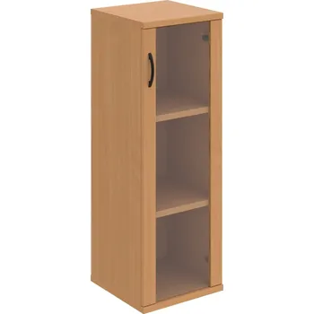 Policová skříň S 3 40 02 P – Skříň policová dvéřová 115,2 × 40 cm - Buk , Buk , UCO – černá