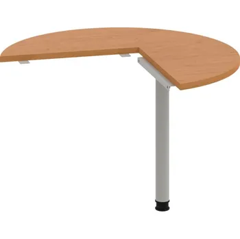 Psací stůl CP 21 P – Stůl jednací, pravý, ø 100 cm - Olše , Šedý kov