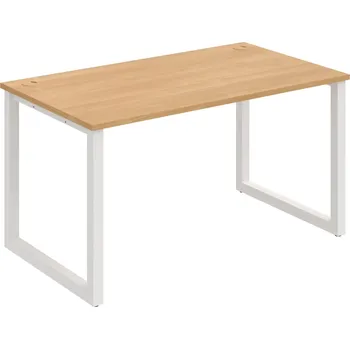 Psací stůl US O 1400 – Stůl pracovní délky 140 cm - Dub , Bílý kov